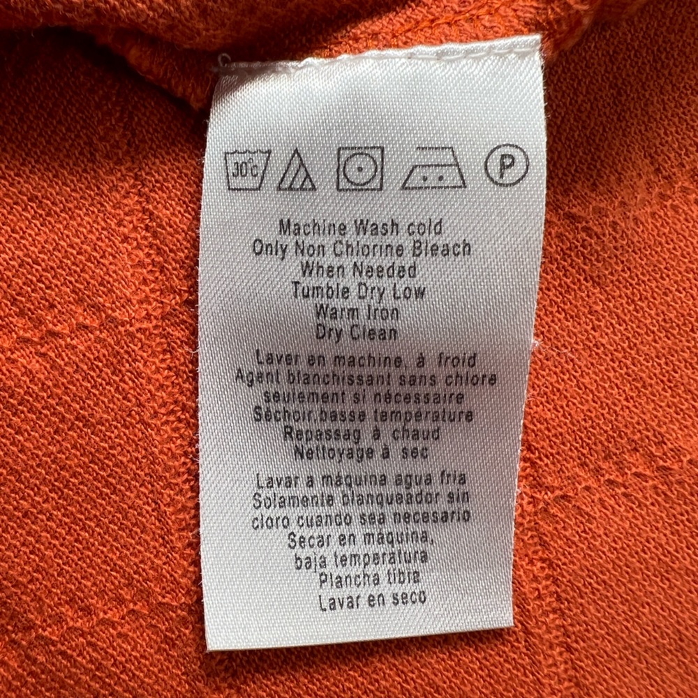 Harley Davidson Authenic 3 Button Pullover Orange… - image 8